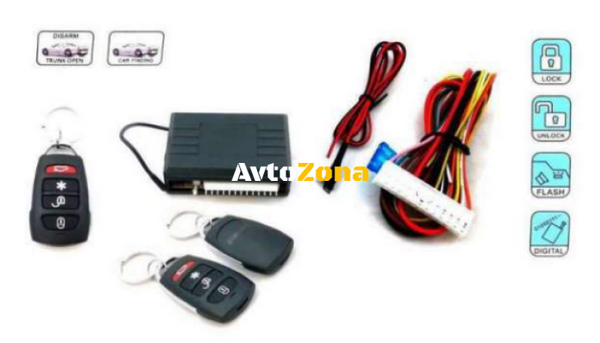 Универсален модул централно закл./откл. за автомобил с 2 дистанционни - Avtozona