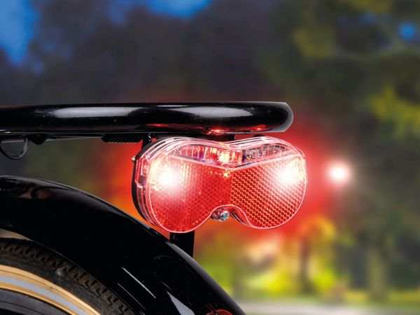 Универсален заден стоп за велосипед с вграден рефлектор 3 светодиода на батерии DUNLOP - Avtozona
