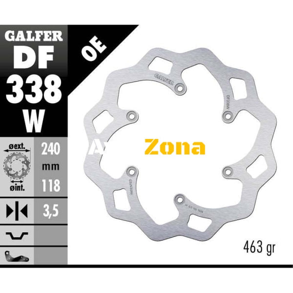 Заден спирачен диск Galfer WAVE FIXED 240x3.5mm DF338W - Avtozona
