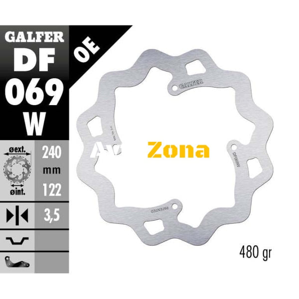 Заден спирачен диск Galfer WAVE FIXED DISC 240x3,5mm DF069W - Avtozona