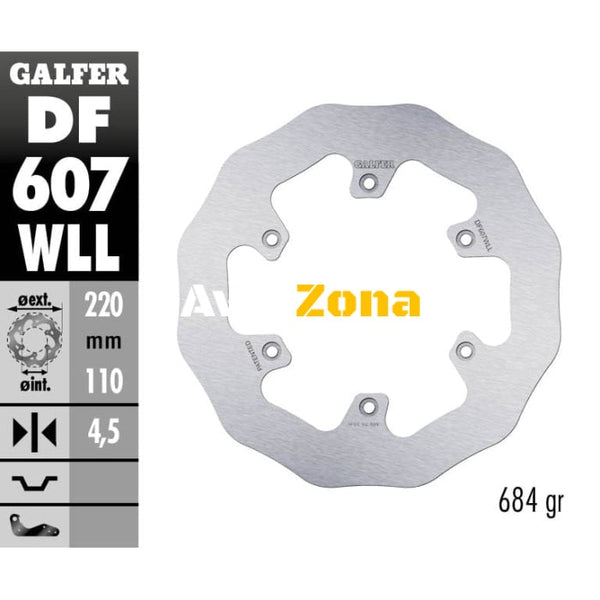 Заден спирачен диск Galfer WAVE FIXED SOLID 220x4.5mm DF607WLL - Avtozona