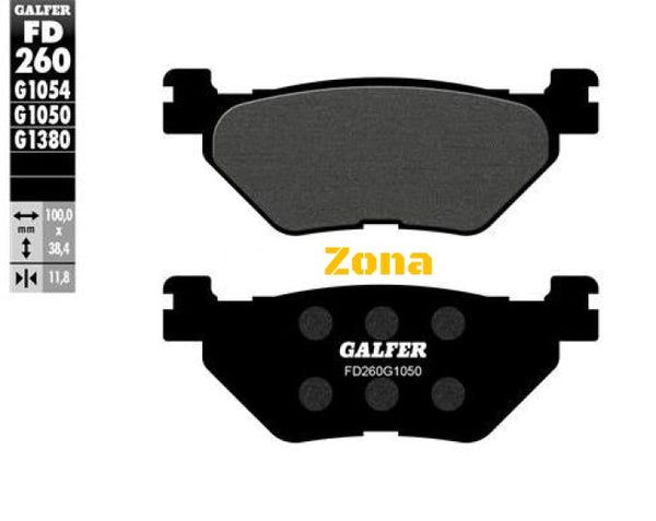 Задни мото накладки Galfer SCOOTER FD260G1050 - Avtozona