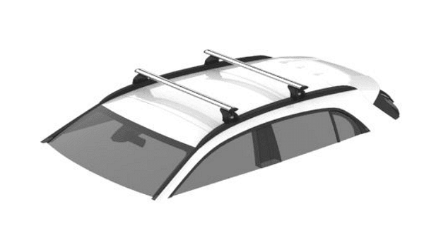 Напречни греди CRUZ Airo Dark T за Honda CR-V (2023+) с плътни надлъжни греди – сиви алуминиеви