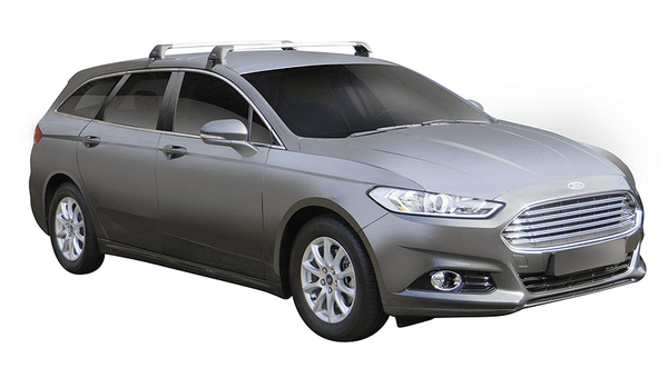 Напречни греди YAKIMA Flush Black за Ford Mondeo комби (2016–2024) с надлъжни греди – черни, алуминиеви, супер аеродинамични
