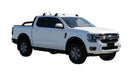 Напречни греди YAKIMA Flush Black за Ford Ranger Double Cab (2022+) – черни, алуминиеви, супер аеродинамични
