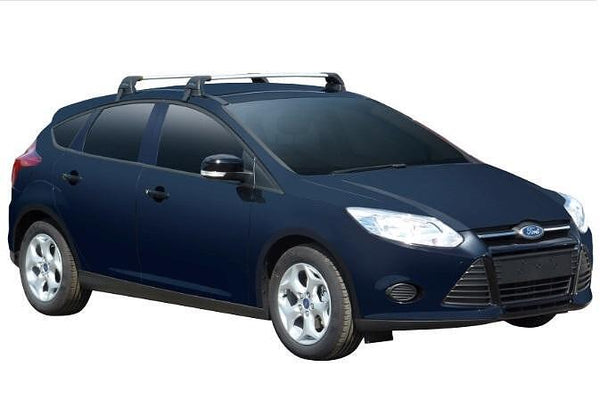 Напречни греди YAKIMA Flush за Ford Focus хечбек (2011–2018) – сиви, алуминиеви, супер аеродинамични