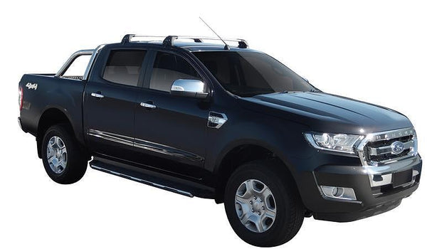 Напречни греди YAKIMA Flush за Ford Ranger Raptor Double Cab (2012–2021) – сиви, алуминиеви, супер аеродинамични