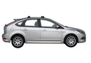 апречни греди YAKIMA Flush за Ford Focus (2008–2010) с 5 врати, хечбек – сиви, алуминиеви, аеродинамични