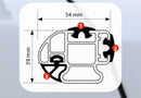 Напречни греди Nordrive Kargo за Citroen Jumpy (2016+) – комплект 3 броя алуминиеви греди 150 см