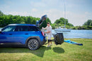 Автобокс за монтаж на теглич HAPRO BOXER L Hexagon Black 420 литра – Черен мат