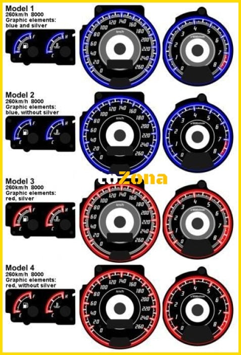 Плазмени циферблати за табло за SUBARU FORESTER (2002-2008) - Avtozona