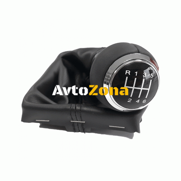Топка за скоростен лост с маншон подходяща за Audi A4/B8 08-13 с 6 скорости - Avtozona