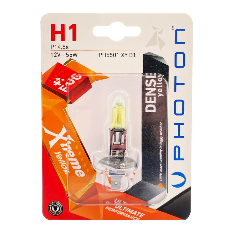 1 брой халогенна крушка H1 Х1 12V 55W P14,5s жълта светлина Xtreme Photon - Avtozona