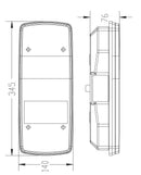 1 брой Ляв Стоп Задна светлина 12V -24V с 5 функции подходяща за Бус Камион Тир Ремарке Караванa - Avtozona
