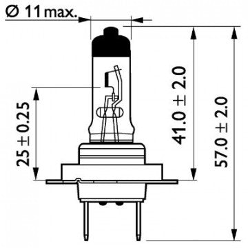 1 брой халогенна крушка H7 Х7 24V 70W Philips - Avtozona