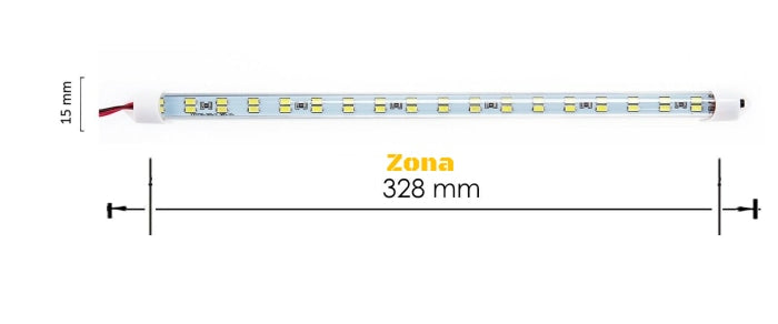 1 брой Лед Интериорна Диодна Лампа Тръба 32см 36 LED Бяла Светлина 12V 2.25W За Автомобил Бус Ван За Дома или Офиса - Avtozona