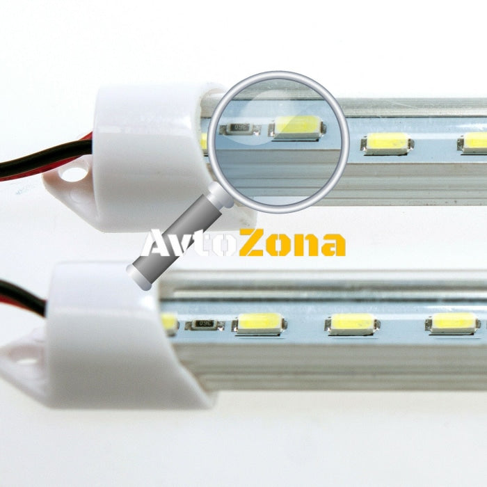 1 брой Лед Интериорна Диодна Лампа Тръба 32см 24 LED Бяла Светлина 12V 1.5W За Автомобил Бус Ван За Дома или Офиса - Avtozona