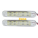 1 брой ЛЕД LED Бял Диоден Маркер Габарит Токос със 12 светодиода за камион ремарке бус ван каравана платформа 12 - 24V - Avtozona