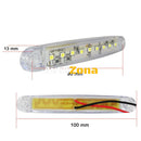 1 брой ЛЕД LED Бял Диоден Маркер Габарит Токос със 9 светодиода за камион ремарке бус ван каравана платформа 12V - Avtozona