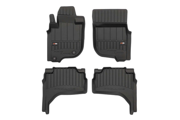 3D Гумени стелки Frogum за Mitsubishi L200 (2019+), 4 части, черни