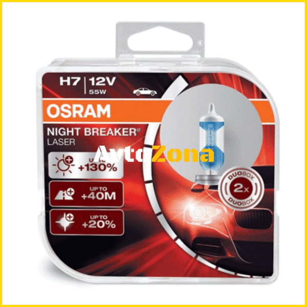 Халогенни крушки Osram Night Breaker Laser H7 2бр/к-т - Avtozona