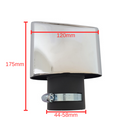 Овален хромиран накрайник за ауспух