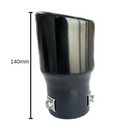 Черен накрайник за ауспух - 140 мм