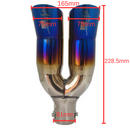 Двоен накрайник за ауспух HKS с цветен дизайн