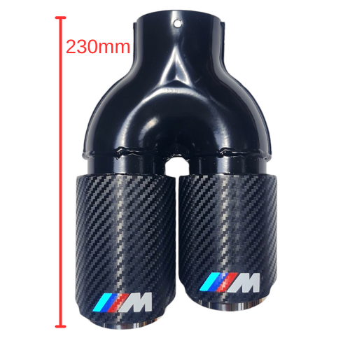 Двоен накрайник за ауспух BMW M – Карбон (ляв)