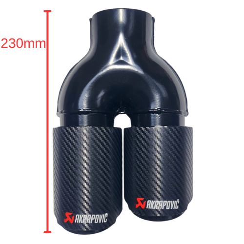 Двоен накрайник за ауспух Akrapovic – Карбон (2x76 мм)
