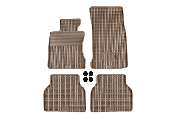 Гумени стелки Gumarny Zubri за BMW Серия 5 E60/E61 (2004–2010), 4 части, бежови