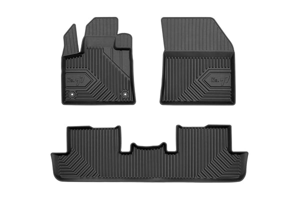 2.5D гумени стелки Frogum No 77 за Peugeot 3008 (2016+), 4 части, черни