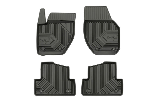 2.5D Гумени стелки Frogum №77 за Volvo V40 (2012–2019) – 4 части, черни