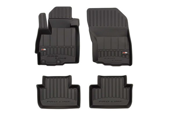 3D Гумени стелки Frogum за Peugeot 4008 (2012–2017), 4 части, черни