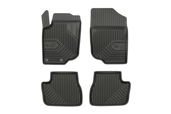 2.5D Гумени стелки Frogum №77 за Peugeot 207 (2006–2012), 4 части, черни