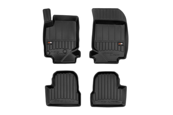 3D Гумени стелки Frogum за Peugeot 208 (2019+), 4 части, черни