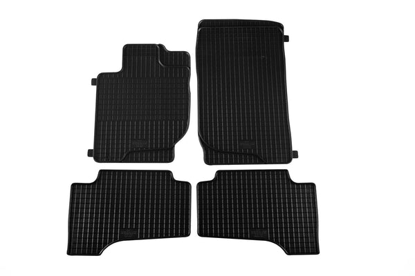 Гумени стелки Petex за Mitsubishi L200 (2008–2015 / 2015+), двойна кабина, 4 части, черни