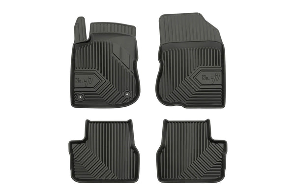 2.5D Гумени стелки Frogum №77 за Peugeot 208 (2012–2019), 4 части, черни
