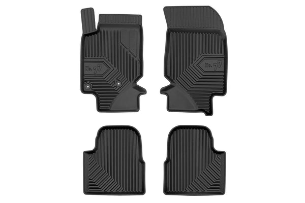 2.5D гумени стелки Frogum No 77 за Peugeot 2008 (2019+), 4 части, черни