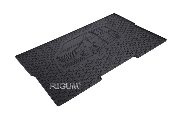 Гумена стелка за багажник Rigum за Opel Vivaro, Renault Trafic, Fiat Talento – къса база, с щампа, черна