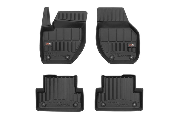 3D гумени стелки Frogum за Volvo V40 (2012–2019), комплект 4 части, черни