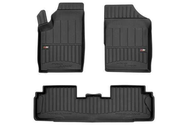 3D гумени стелки Frogum за Peugeot Partner (1996–2010), 3 части, черни