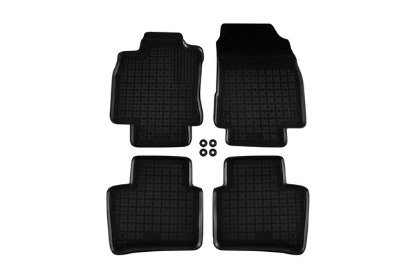 Гумени стелки Rezaw-Plast за Nissan Tiida (2004–2012), 4 части, черни