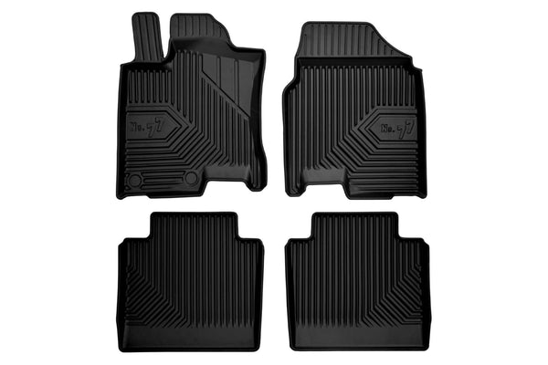 2.5D Гумени стелки Frogum №77 за Nissan Qashqai +2 (2006–2013), 4 части, черни