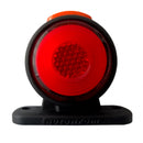 2 броя LED 12 - 24V Гумени Диодни Странични Маркери Рогчета Светлини Неон Ефект За Камион Ремарке Платформа Оранжево Червено - Avtozona