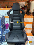 Черни спортни седалки с червен шев 2бр. в к-т - Avtozona