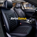 КОМПЛЕКТ КОЖЕНИ УНИВЕРСАЛНИ КАЛЪФИ ЗА СЕДАЛКИ 2БР/К-Т - ЧЕРНО С ЧЕРНО - Avtozona