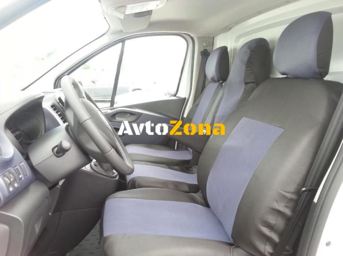 2 + 1 Калъфи тапицерия за предни седалки за Опел Виваро Opel Vivaro 2014 + Рено Трафик Renault Trafic 2014 + - Avtozona