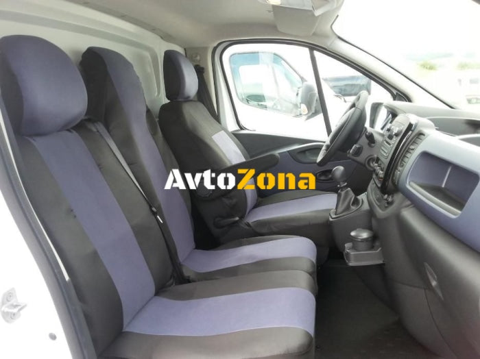 2 + 1 Калъфи тапицерия за предни седалки за Опел Виваро Opel Vivaro 2014 + Рено Трафик Renault Trafic 2014 + - Avtozona