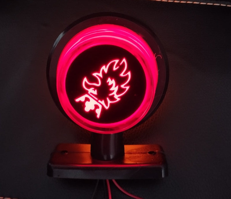 1 брой LED ЛЕД страничен габарит рогче 12 -24V оранжево - червено “old school” Неон Ефект с лого SCA